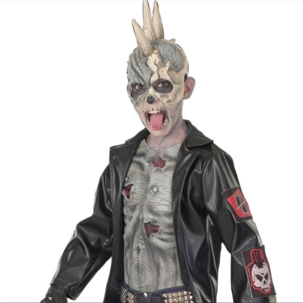 Punk Zombie Child Large Costume